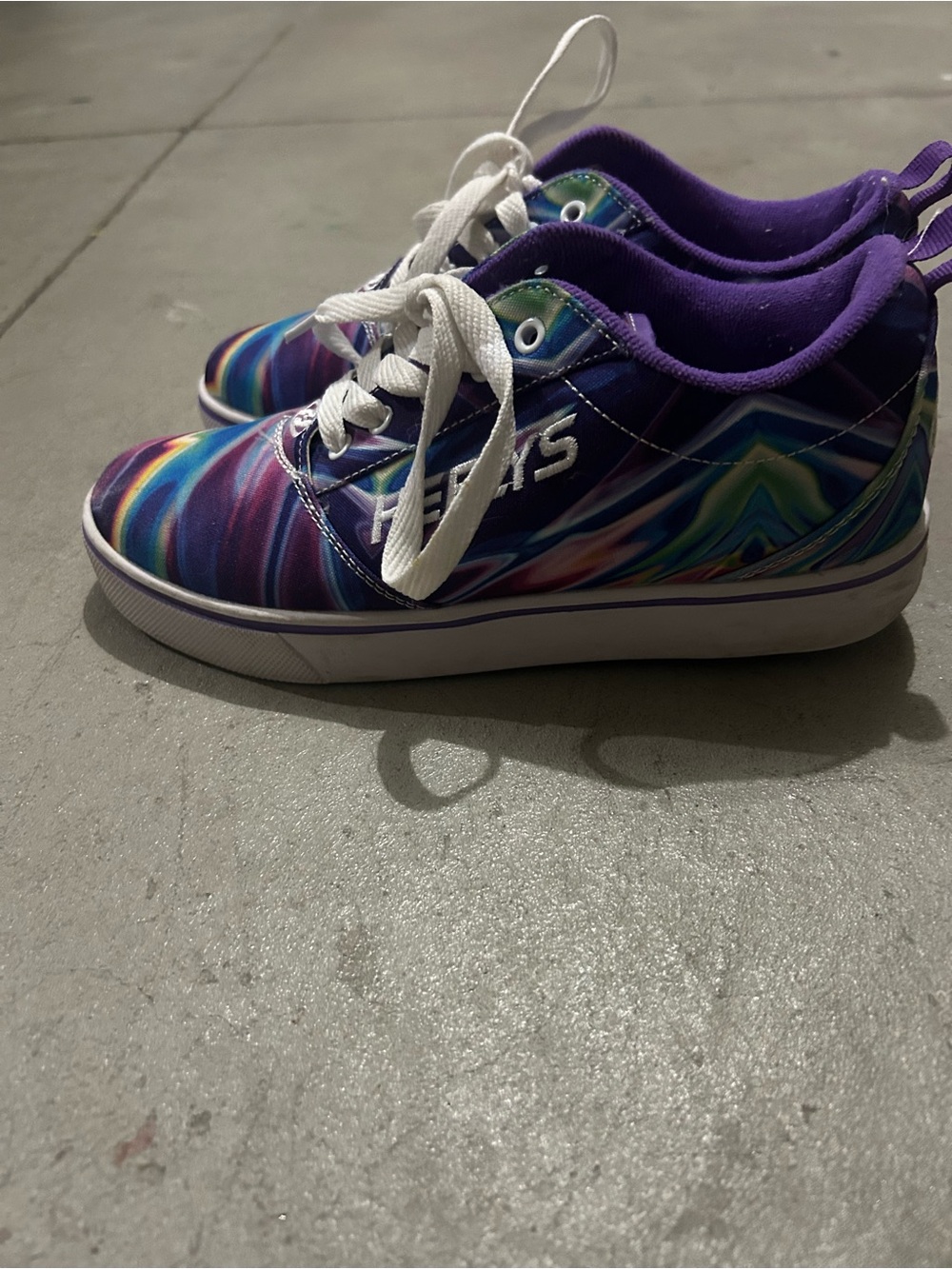Kids Purple Multi-Color Lace-Up Skate Shoes